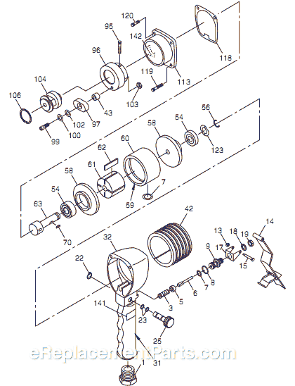 Page A Diagram and Parts List for CP864 CA155757 Chicago Pneumatic Sander
